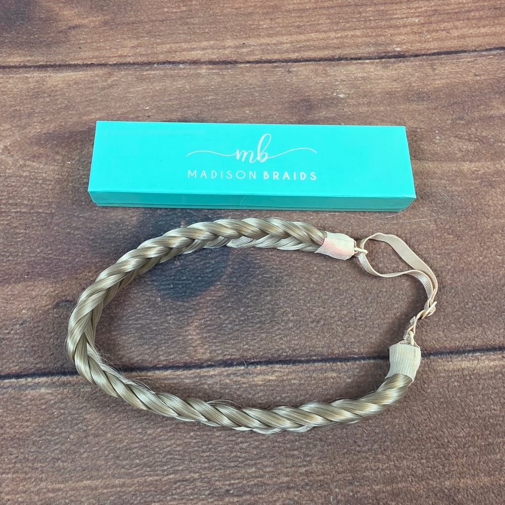Madison Braids Headband Women OS Blonde Good Adjustable Synthetic Braid Boho